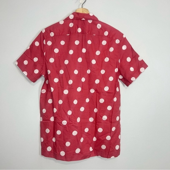 NWT J. Crew Sportswear Pink Polka Dotted Cotton Button Up - Picture 5 of 5
